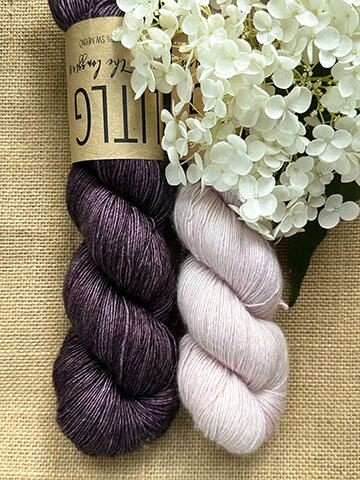 Twilight Border Garden Sisters' Brioche yarn kit